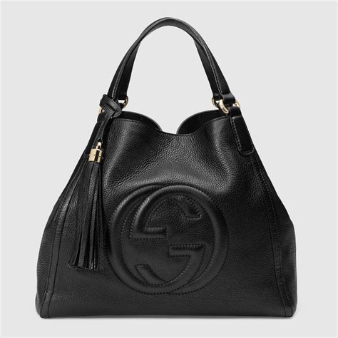 gucci soho shoulder bag black patent|Gucci soho shoulder bag price.